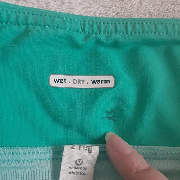 Lululemon Women's Size 2 Aqua Green Coolmax Inner Drawstring Athletic Skort - Picture 6 of 13